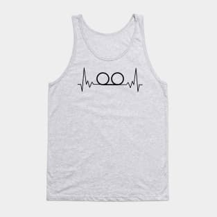 Heartbeat music design Tank Top